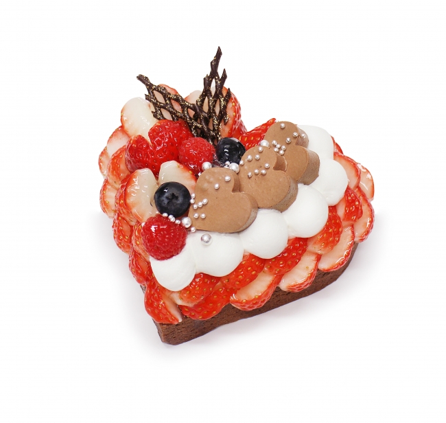 カフェコムサ バレンタインケーキ 恋みのり という名前のいちごを使用して限定発売 沿線グルメ